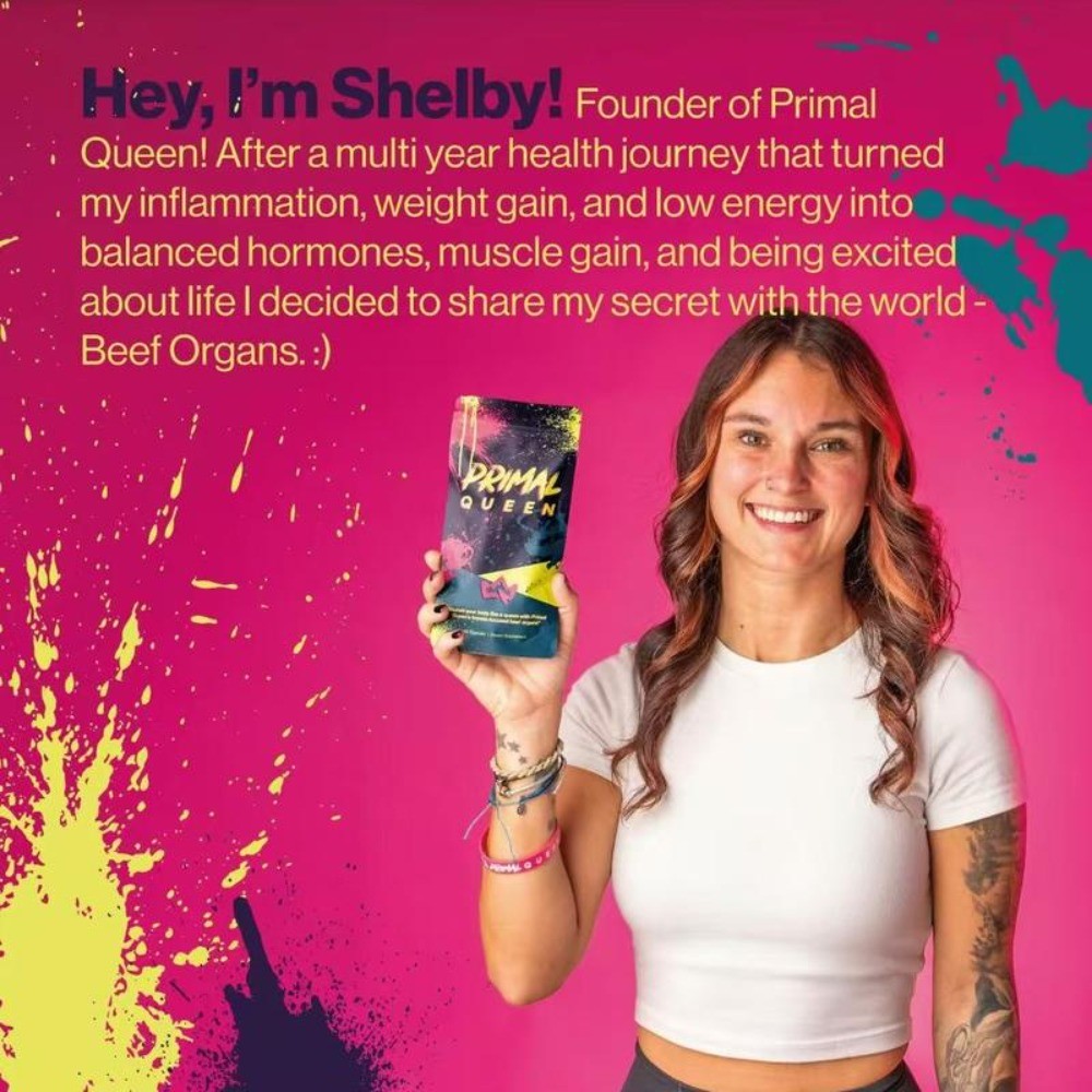 Primal Queen Beef Organ Supplement for Women 60 Counts - 1 Month Supply