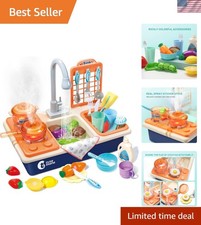 Complete Play Cooking Sink Set with Light, Sound, and Accessories for Toddlers