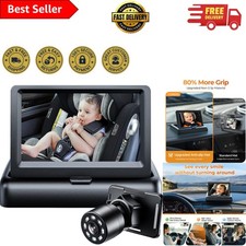 Safe 1080p Baby Car Mirror - Crystal Clear with Easy Installation Night Vision