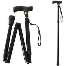 Faltbarer Wanderstock mit Teleskopfunktion und rutschfester Gummispitze