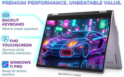 13.3'' FHD Dell 2-in-1 Laptop PC: i7-10610U (8GB RAM - 256GB SSD) Windows 11 Pro