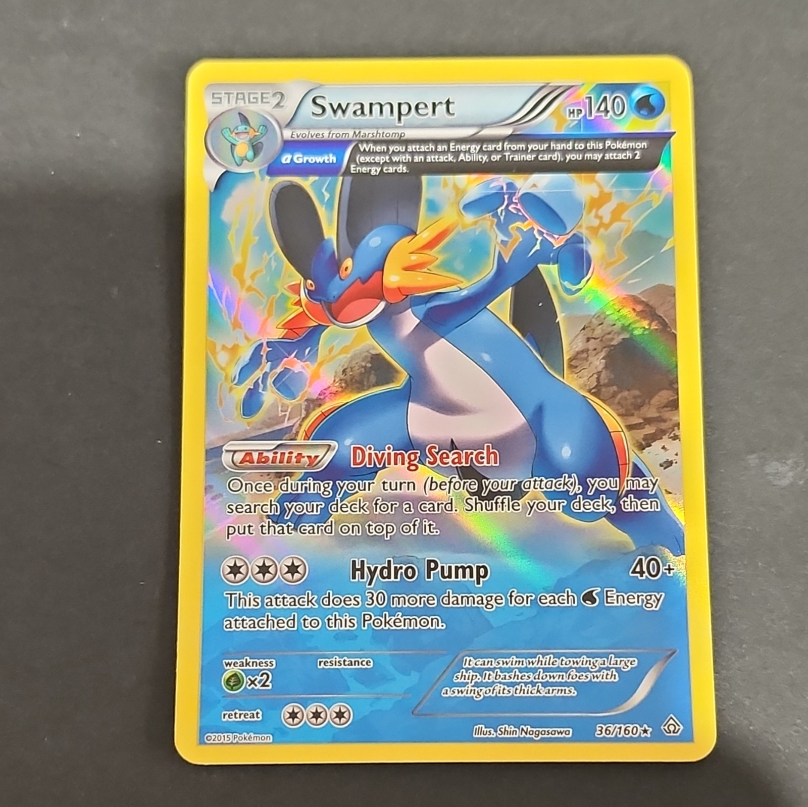 Pokémon Swampert 36/160 XY Primal Clash 2015 Holo Rare