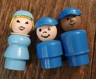 New ListingVtg Fisher Price Little People lot 3 Airport Black Pilot Blonde Stewardess Boy