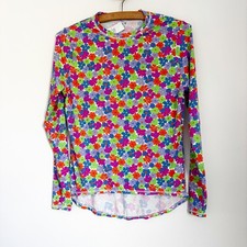 Roxy Long Sleeve Rashguard Swim Womens XS Floral Sea Skippin UPF 50