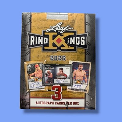 2026 Leaf Ring Kings Hobby Box Factory Sealed New 3 Autos!