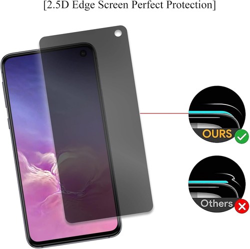 Nixinioo Privacy Screen Protector for Samsung Galaxy S10E - 2 Pack, 9H Hardness - Picture 3 of 6