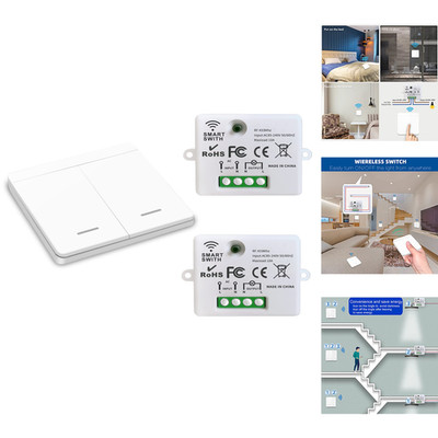 Funk-Lichtschalter 10A 50m Reichweite RF-Sender Empfänger Controller