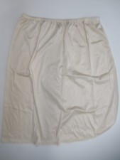 Vintage Vanity Fair Satin Skirt Half Slip Women Medium Cream Color Nylon
