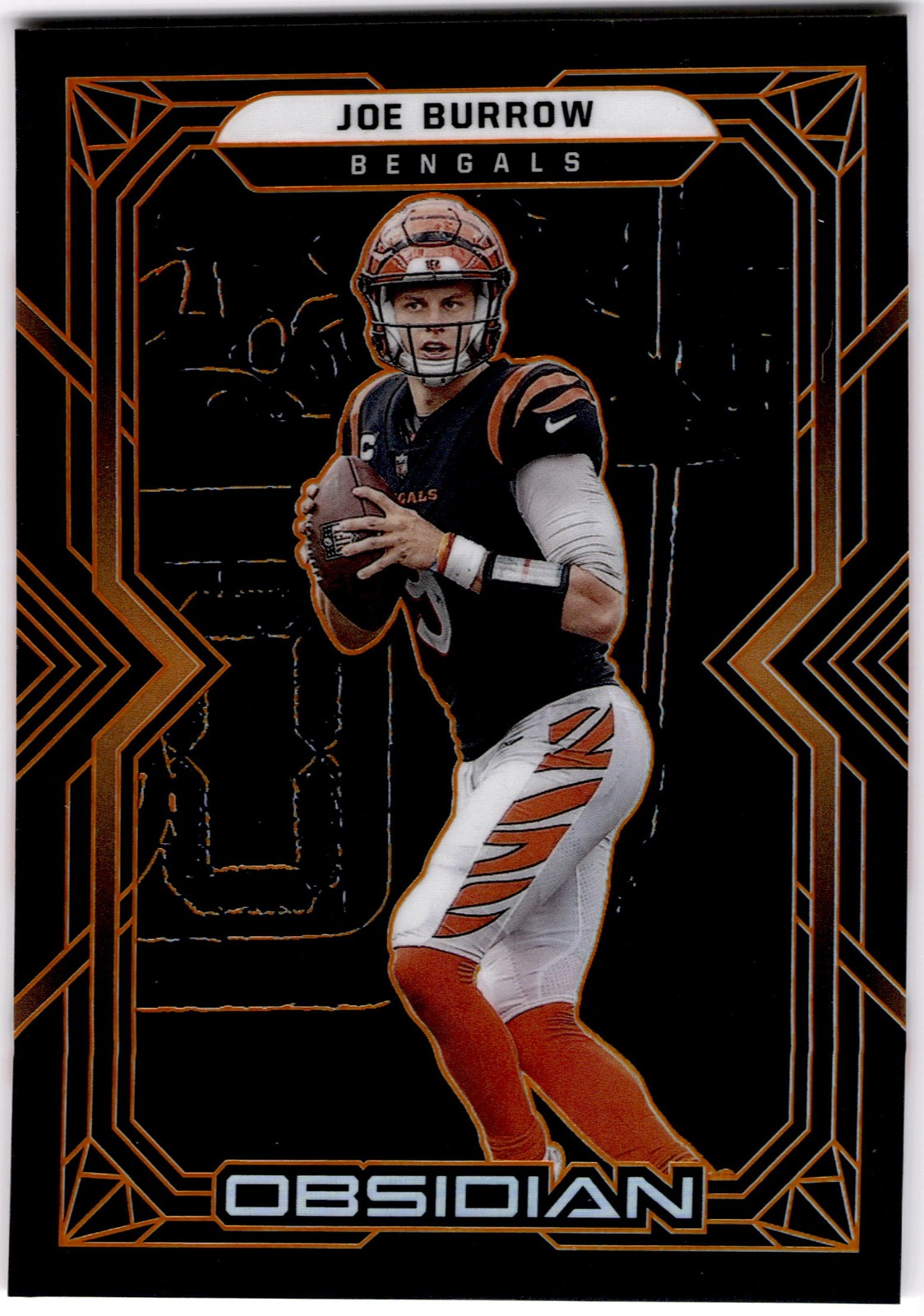 2022 Panini Obsidian Joe Burrow 19 Electric Etch Orange /75 Cincinnati Bengals