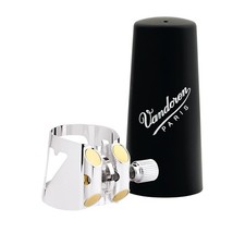 Bb Clarinet Silver Plated Ligature with Plastic Cap 3 Pressure Plates