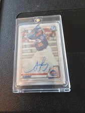 2020 Bowman Chrome Francisco Alvarez 1st Bowman Auto New York Mets #CPA-FA 