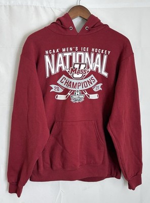 UMass Amherst 2021 NCAA Ice Hockey Champions Men's Medium Champion Maroon Hoodie