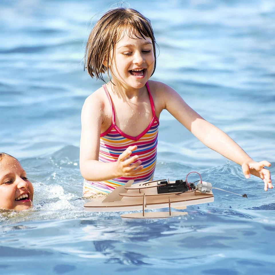 Modellboot-Bausatz DIY-Puzzlespielzeug Anspruchsvolles elektrisches Bootsmodell - Bild 2 von 4