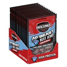 Jack Links Beef Jerky Original - 12-Pack (12 x 25 g) - Dried Meat Protein Snacks