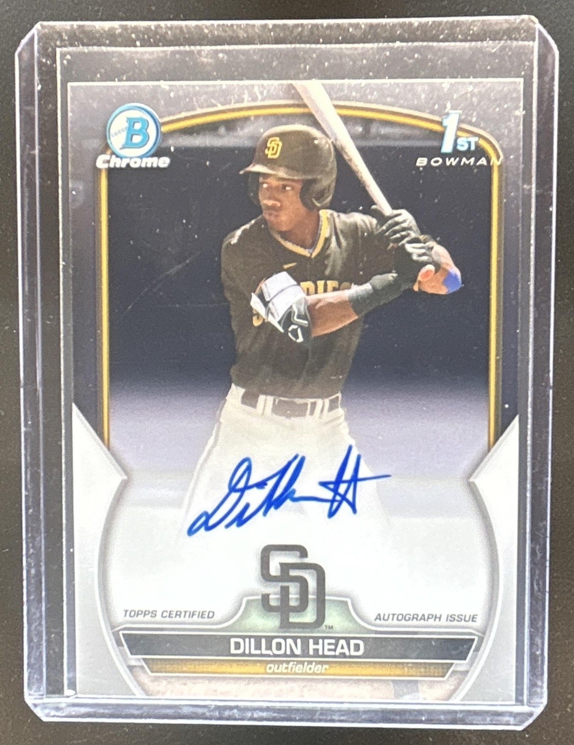 2023 Bowman Draft Dillon Head Chrome Auto 1st Prospect #CDA-DHE Padres