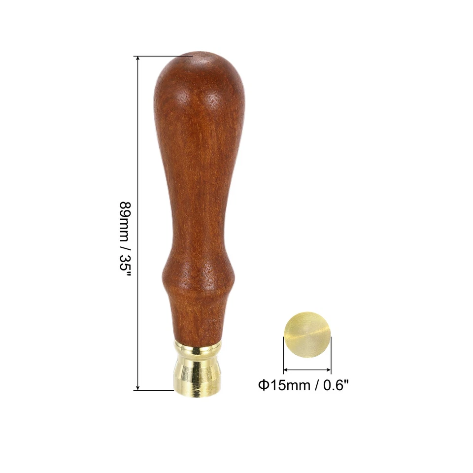 Pour 15mm Tampon Cire Ronde Tête Laiton Non Gravée - Photo 2/4