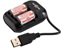 Surefire Rechargeable CR123A 3.2 Volt Battery Lithium 2PK with Charging Kit