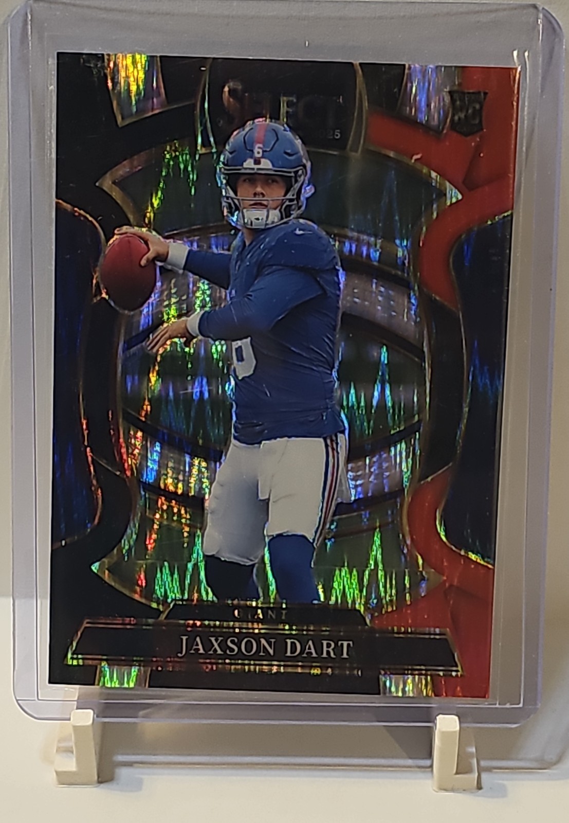 Jaxson Dart 2025 Panini Select - Concourse  #93 Black & Red Shock Prizm (RC)