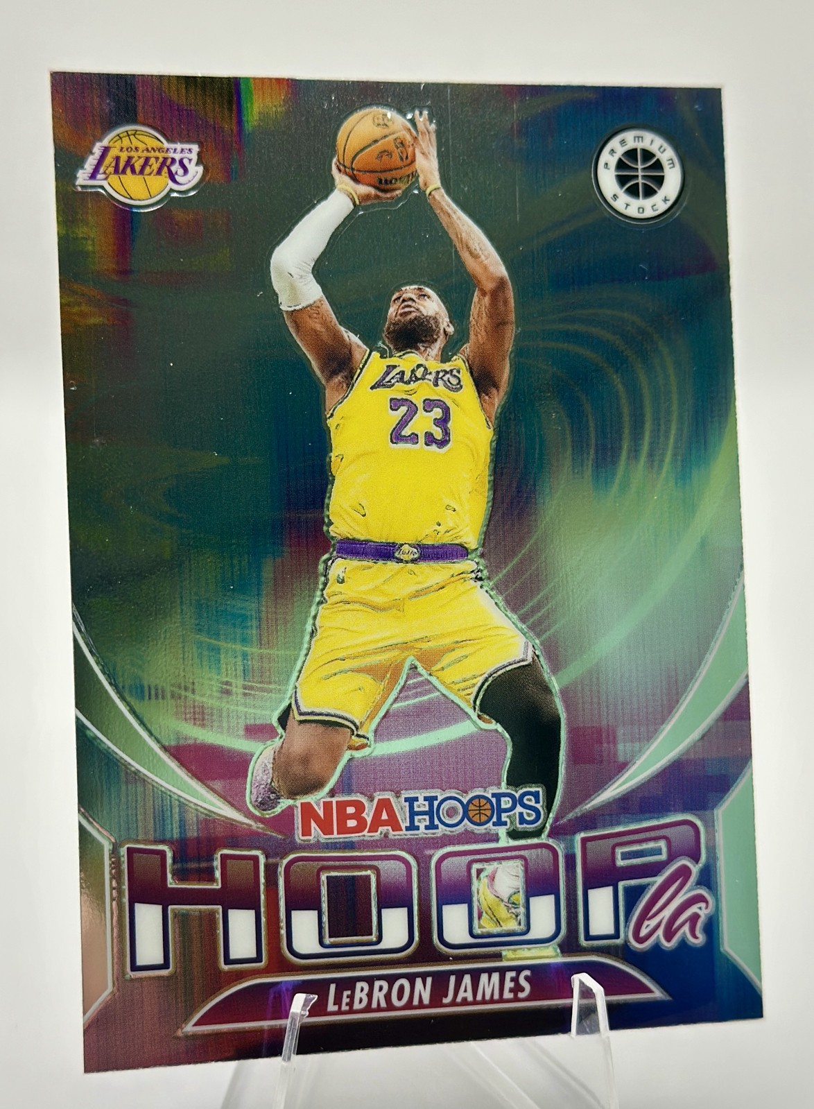 2023-24 Panini Nba Hoops Premium Stock - Hoopla LeBron James #10 Silver Prizm