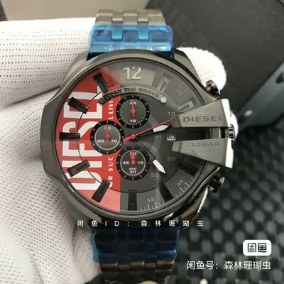 Brand NEW Diesel Baby Chief DZ4600 Chronograph Black Stainless Steel Watch 43mm