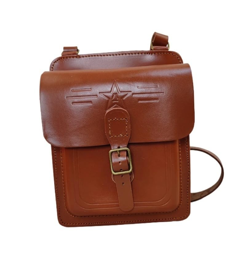 Reproduction VINTAGE CHINESE PLA GENUINE LEATHER MAP CASE