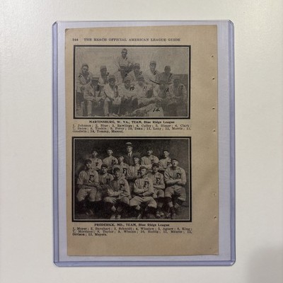 1916 Martinsburg WVA & Frederick MD Baseball Team Picture Rare Antique Vintage