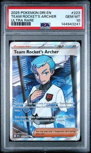 Pokemon Team Rocket's Archer Destined Rivals Ultra Rare #223 PSA 10 Gem Mint