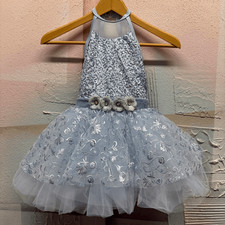 Weissman 15624 Blue Floral Ballet TuTu Dance Costume Embroidered Sequins Velvet