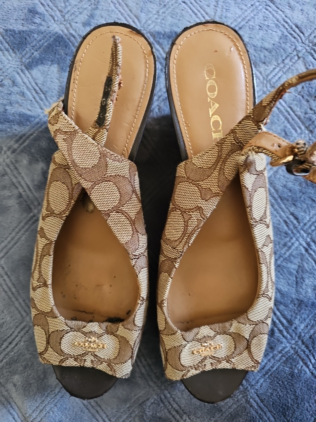 Vintage Coach Wedges in Size 9.5B Authentic & Stylish-image