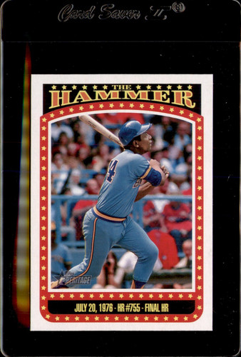 Hank Aaron #TH-10 2023 Topps Heritage The Hammer card