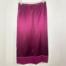 NWT Finity Naturals Merlot Silk Maxi Skirt Sz 16