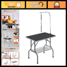 Pet Grooming Table with Clamp, 36"x24" Foldable Stand for Medium  Small Dogs, 3