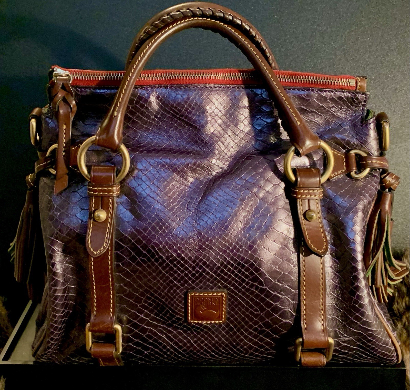 This is a Dooney & Bourke Python Florentine satch… - image 23