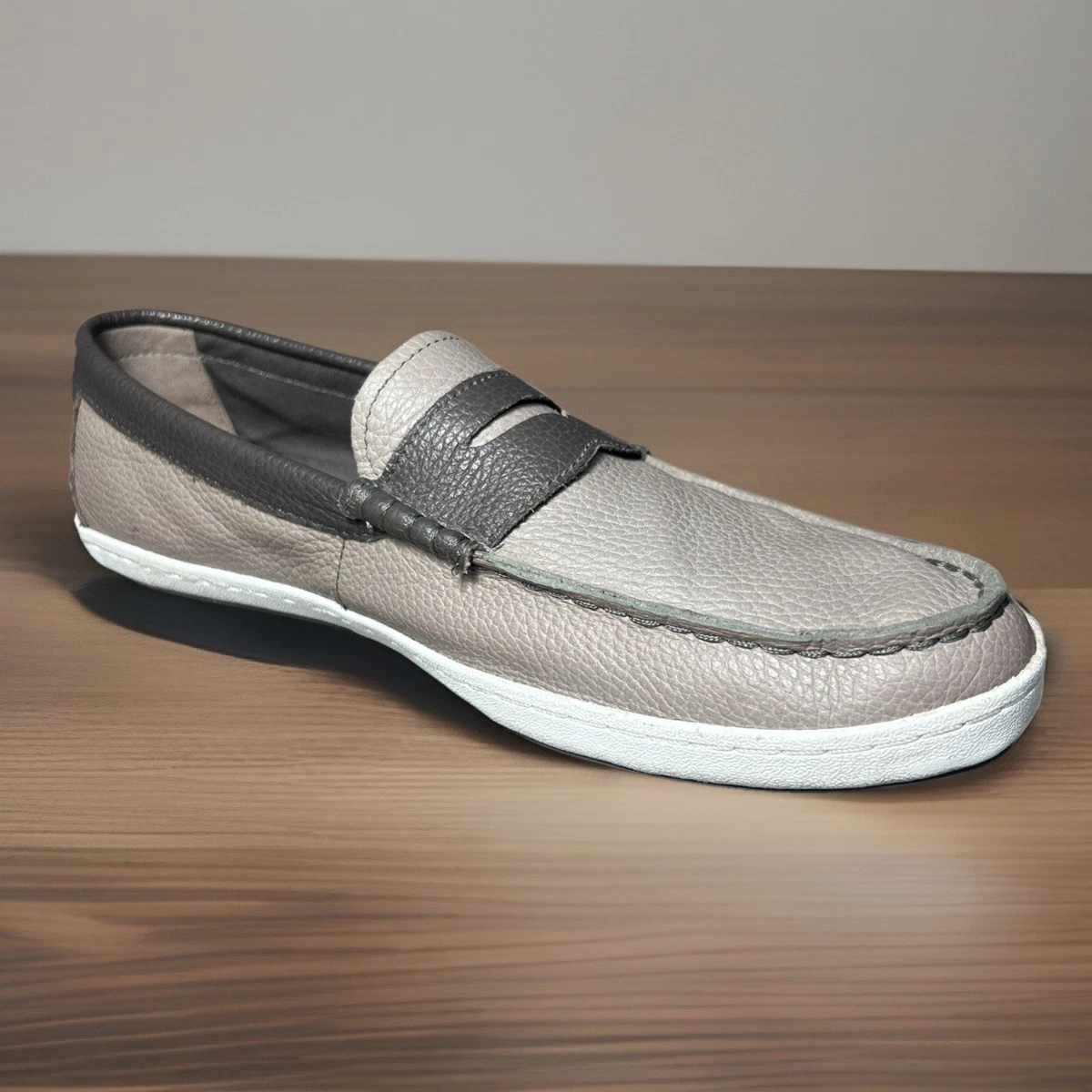 Cole Haan‎ Men\'s GrandPro Topspin Gray Suede Nubuck Penny Loafer Size 10 NWOT Cole Haan Grandpro Topspin Stitchlite Penny Loafer SKU  main image 2