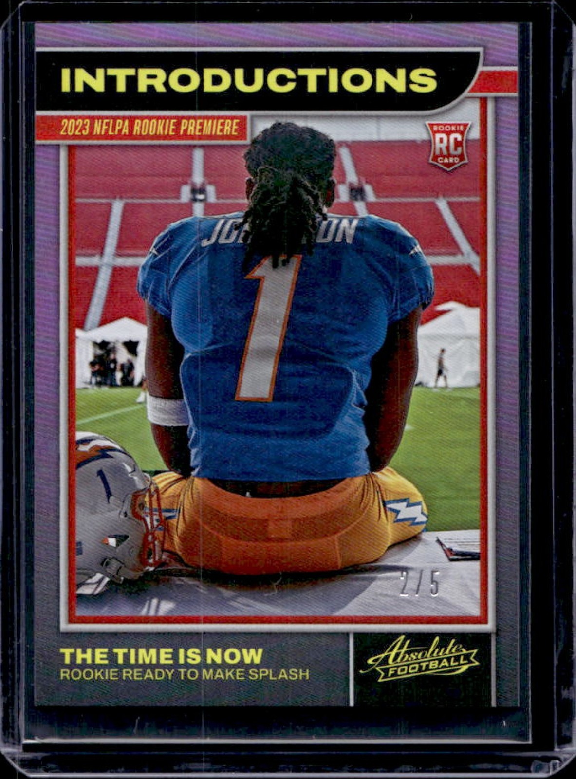Quentin Johnston Panini Absolute Introductions #1 Purple Spectrum