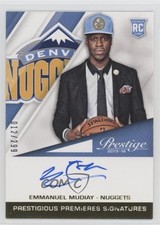 2015 Prestige Prestigious Premieres Signatures 12/299 Emmanuel Mudiay Auto 5h9