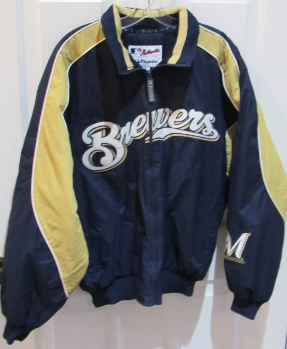 Milwaukee Brewers Authentic collection Dugout Jacket Men's Medium