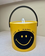 Vintage 60’s-70’s MCM Have A Happy Day Smiley Face Ice Bucket