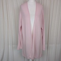 Pure Collection Cashmere Gasatto Swing Cardigan Edge To Edge Open Pink XL 20 NWT