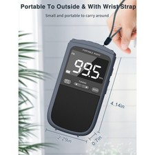 AM FM Walkman Radio900mAh Rechargeable Portable Transistor Pocket Radio with ...