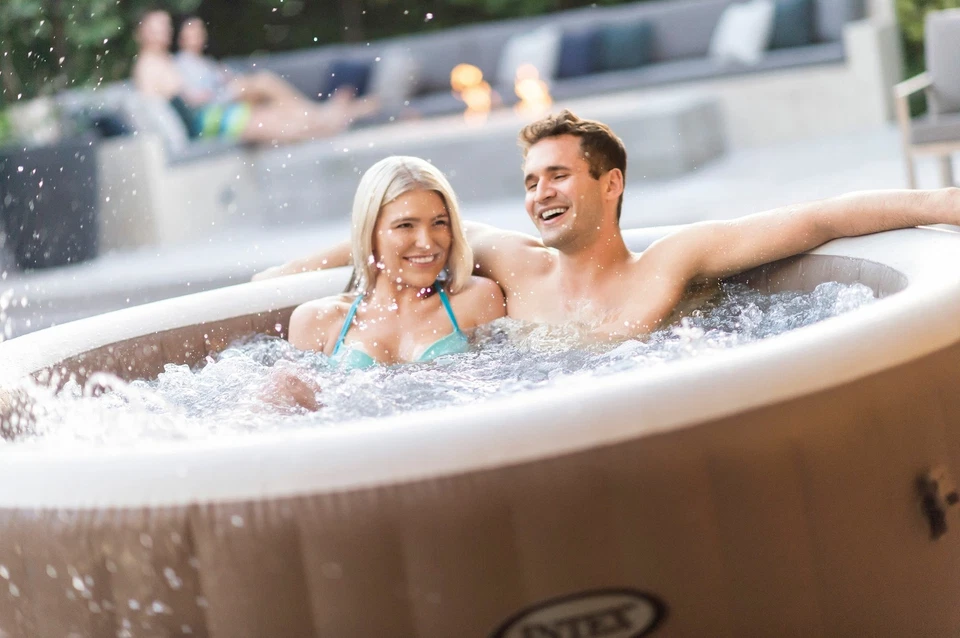INTEX 28426 Whirlpool PureSPA Bubble (rund, sahara tan, Ø196 außen/Ø145cm innen) - Bild 3 von 4