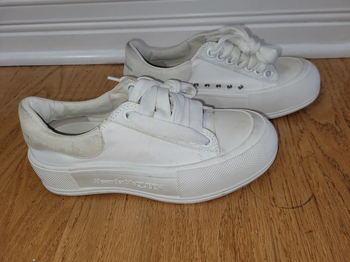 White sales deck sneakers