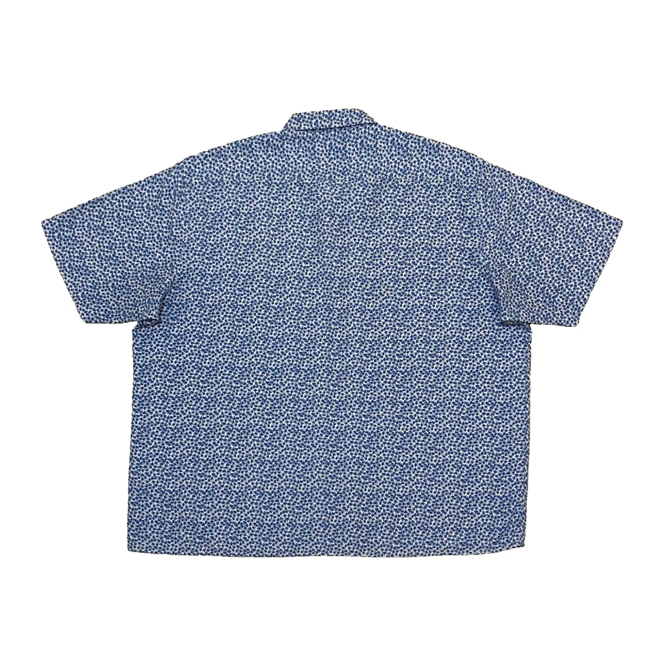 GUINNESS Shirt Mens Size 4XL Blue Palm Tree Floral Pattern Short Sleeve - Image 2 of 4