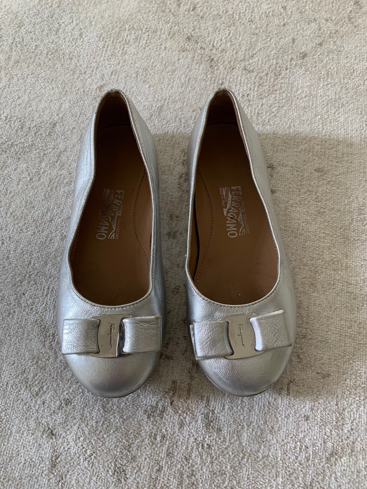 Ferragamo Toddler Girls Leather Ballet Flats