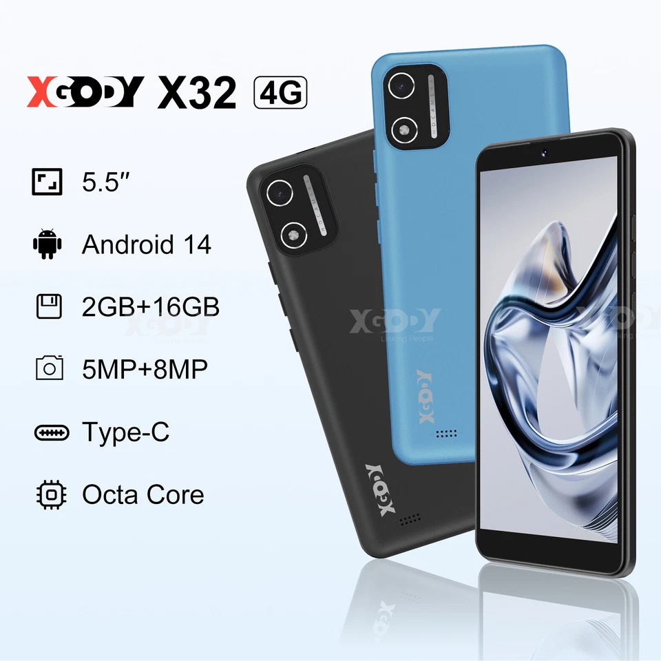 2025 New Android14 Handy 32GB Ohne Vertrag Smartphone Dual SIM Octa Core 4G 6.5" - Bild 2 von 4