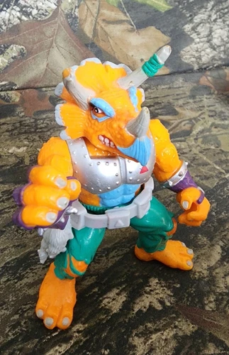 Vtg 1990 TMNT Mirage Studios Triceraton Action Figure Playmate Toys DO