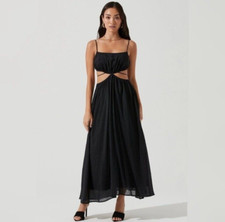 ASTR The Label Sanger Dress S Blk M NWT Trendy Boho Chic Beach Goth Resort Maxi