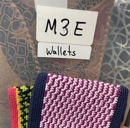 Maya Works Woven Pouch Zip Makeup Bag Wallet Guatemala Cotton Pink ZigZag Stripe - Picture 6 of 6