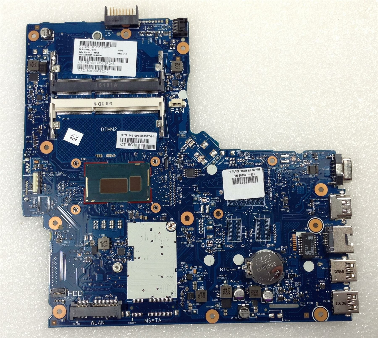HP 350 G2 Notebook 801977-601 796389 i3-5010U With UMA Motherboard NEW - READ