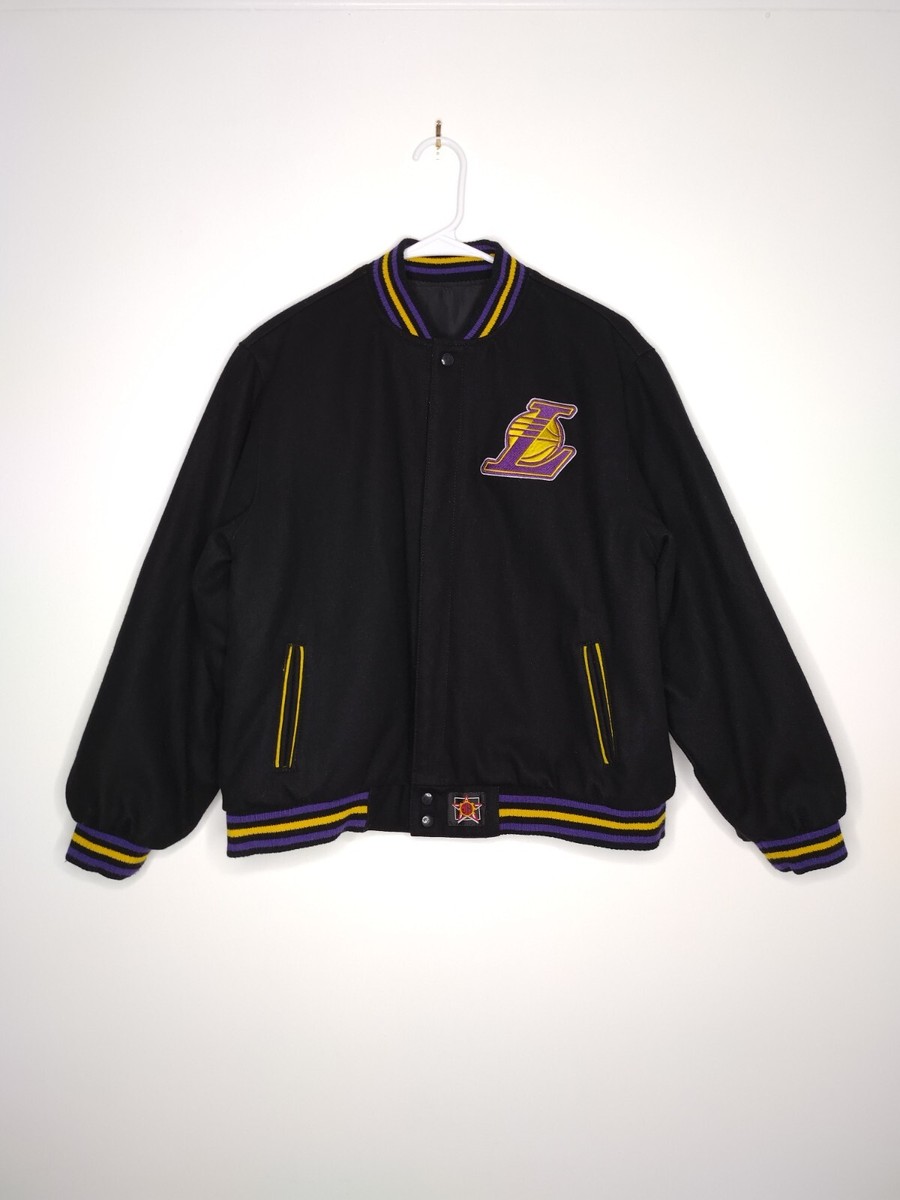 Jeff Hamilton Los Angeles Lakers Reversible Wool Varsity Bomber